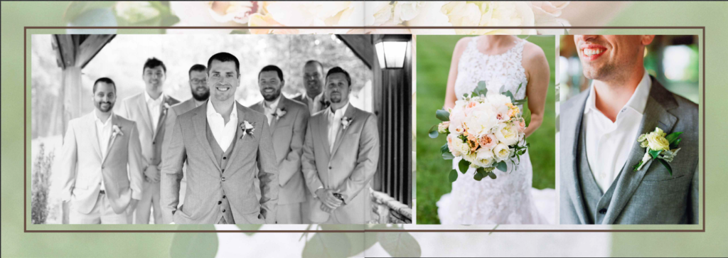  Wedding Album Layout with Muted Photo Background